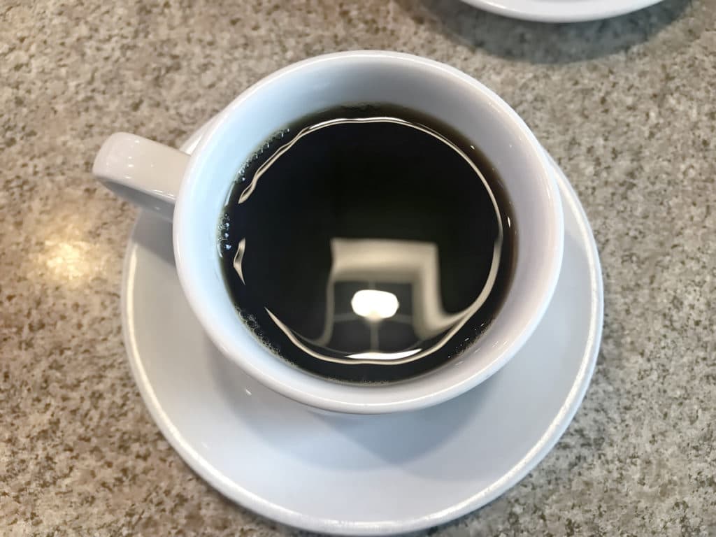 Coffee on a diner table
